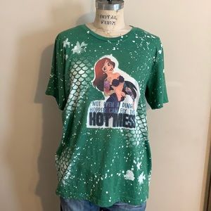 Disney Little mermaid Custom bleach Ariel t-shirt